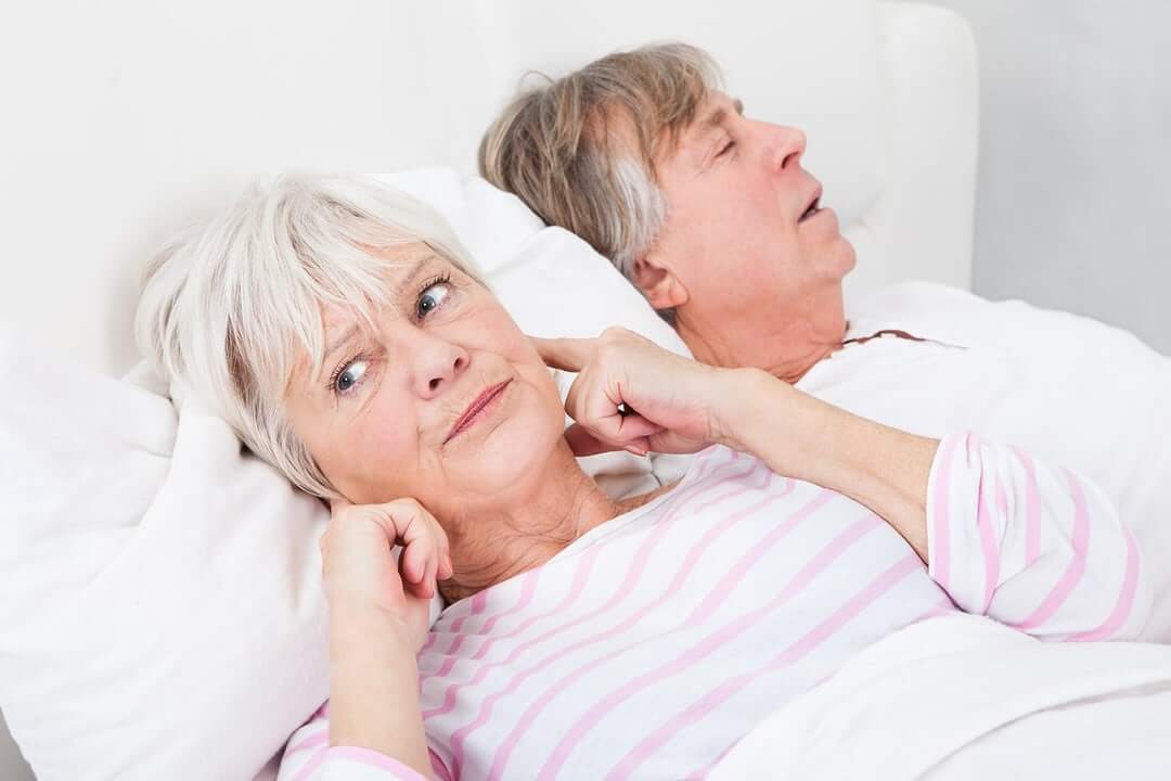 Woman can't sleep because of husband's snoring