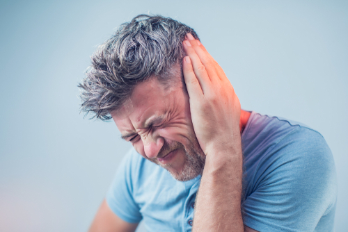 Man suffering from Tinnitus