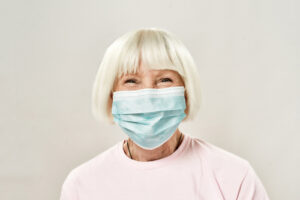 woman in face mask