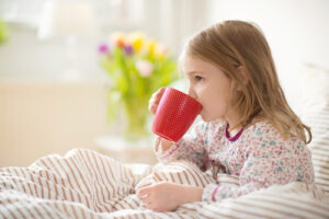 child drinking water